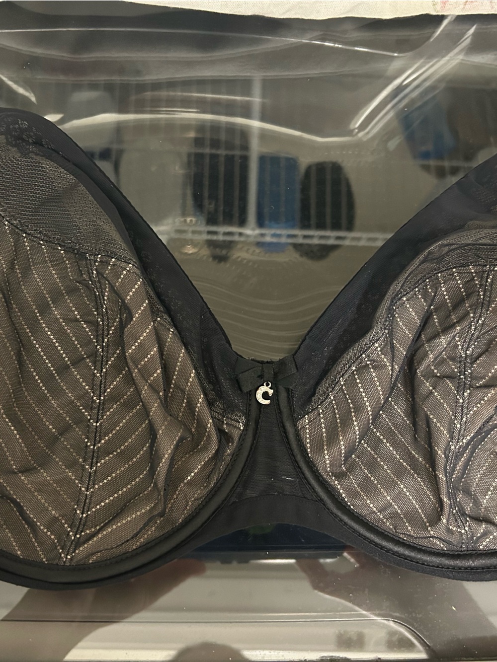 Chantelle Black Bra with Subtle Sheen